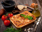 Caserole dish of Wild Mushroom Lasagna
