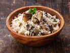 A bowl of Mushroom Risotto